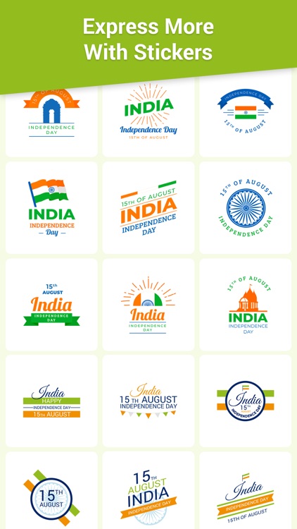 Independence Day Sticker 15Aug