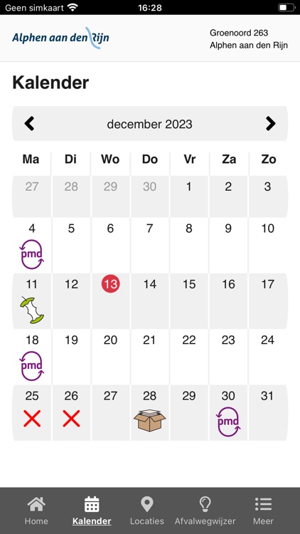Afvalkalender Alphen a/d Rijn