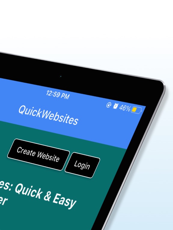 QuickWebsites: Website Builder iPad screenshot 2 - Productivity app
