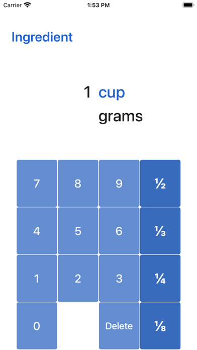 Food Grams Screenshot