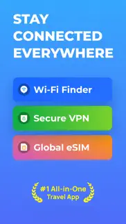 wifi map: esim, internet, vpn iphone screenshot 1