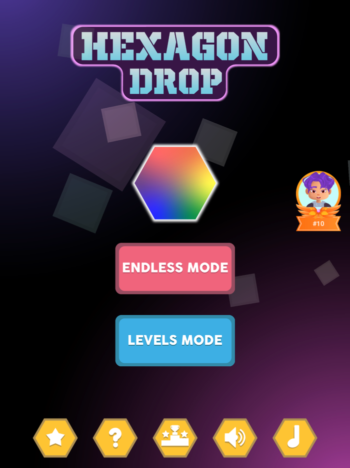 Hexagon Drop - Fun Physics