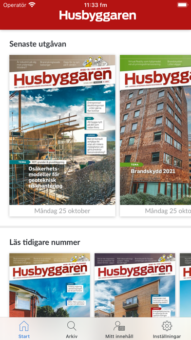 Tidningen Husbyggaren Screenshot