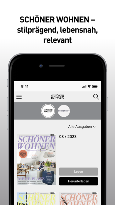 Schöner Wohnen Magazin Screenshot