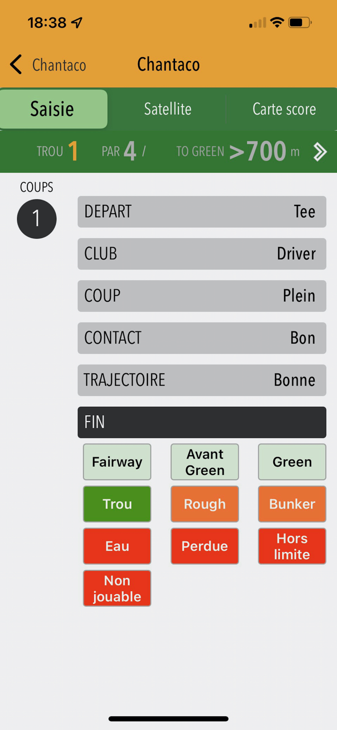 My golf scorecard and stats