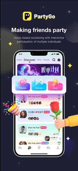 Game screenshot PartyGo-Chat & Meet New People hack