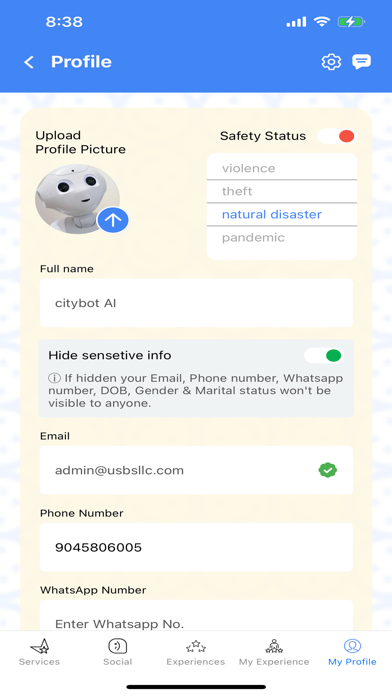 CityBot iPhone screenshot 6 - Social Networking app