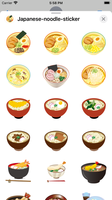 Japanese noodle sticker Screenshot