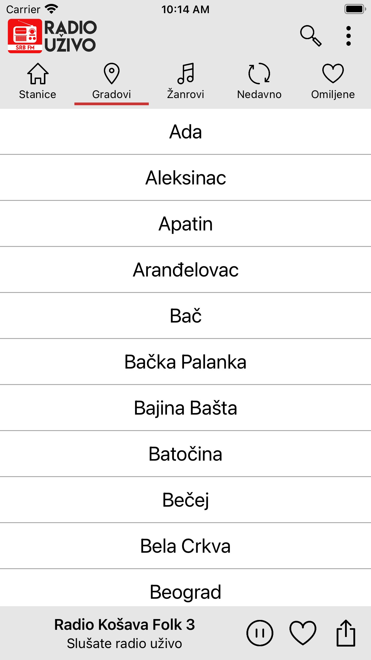 Radio Uzivo Srbija