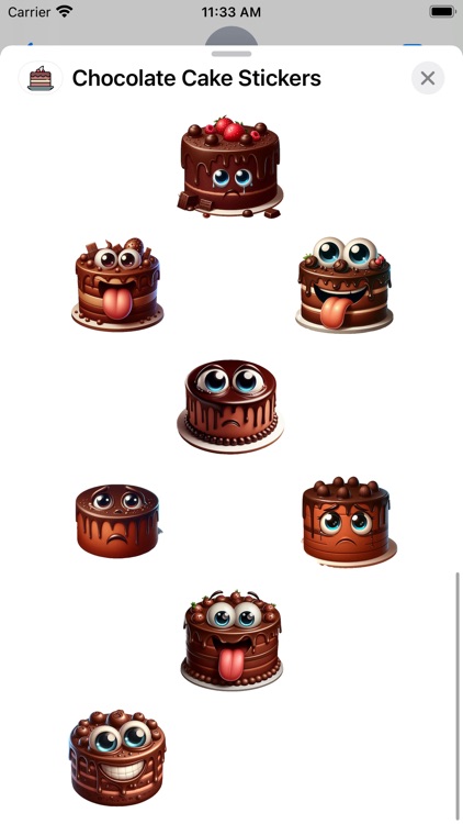 Chocolate Cake Stickers
