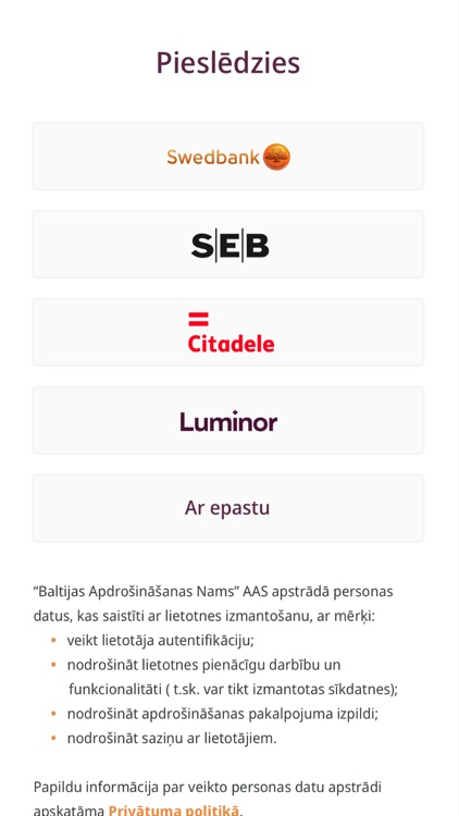 Baltijas Apdrošināšanas Nams screenshot-4