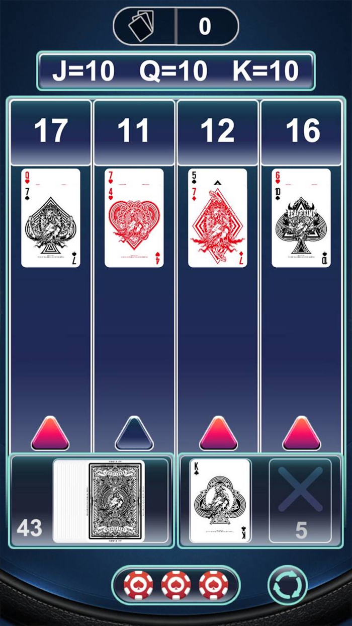 Blackjack Vertical Calculation