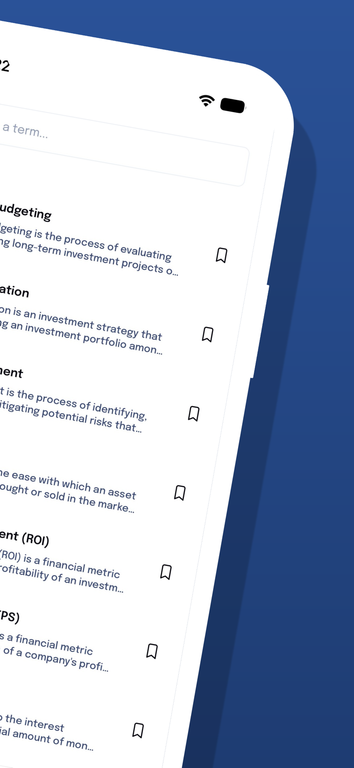 Finance Terms Dictionary