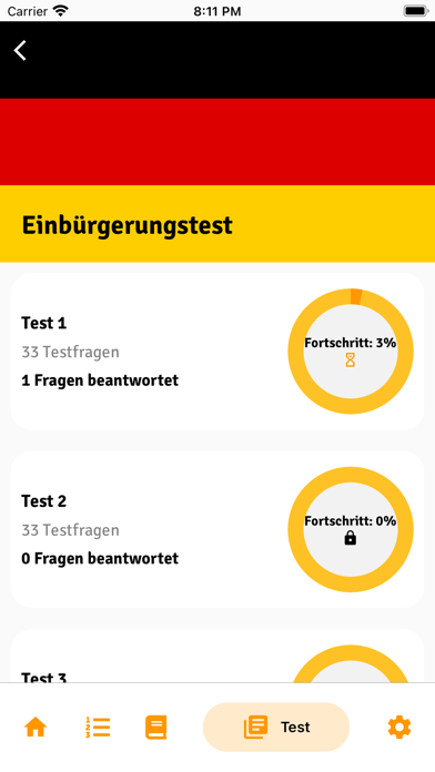 Germany Einbürgerungstest 2023 Screenshot