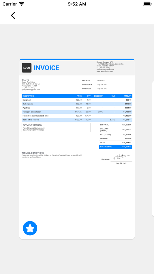 #4. Easy Invoice & Estimate Maker (iOS) 由: Monali Paghadal