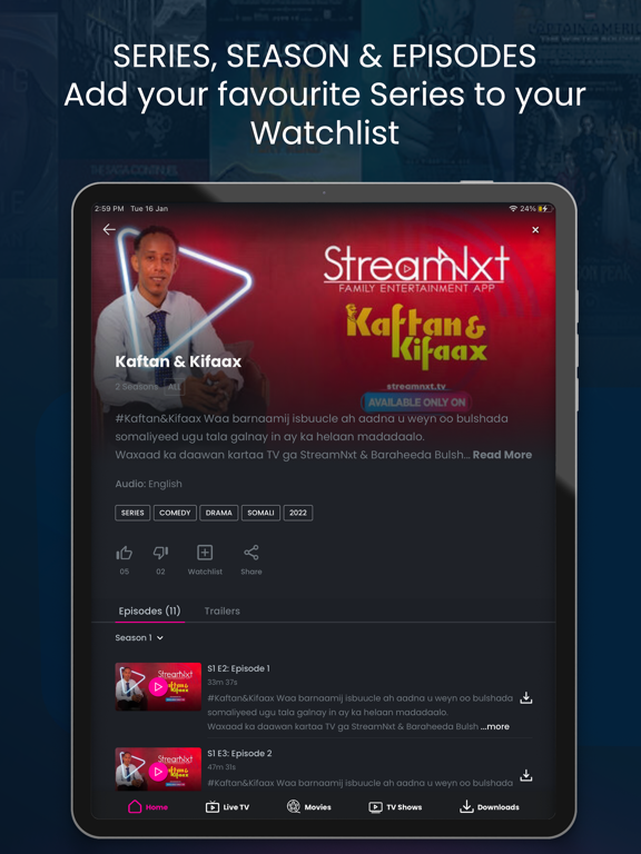 StreamNxt+ iPad screenshot 3 - Entertainment app