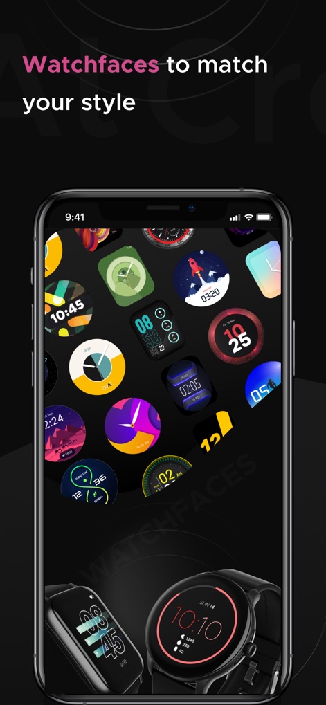 boAt Crest - Explore the app's diverse collection of watch faces and see how they appear on both rectangular and circular boAt smartwatches.