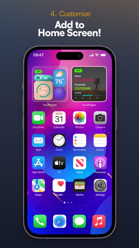 #6. Any Widget... Literally Any. (iOS) Podle: Abstrakt Group Abstrakt, LLC