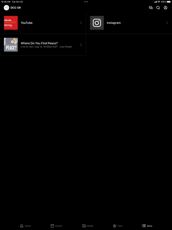 Downtown Christian Church iPad screenshot 4 - Education app
