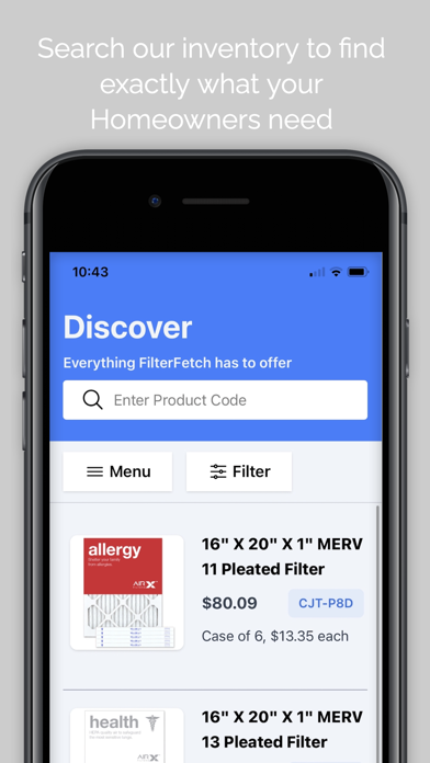 FilterFetch Mobile Screenshot