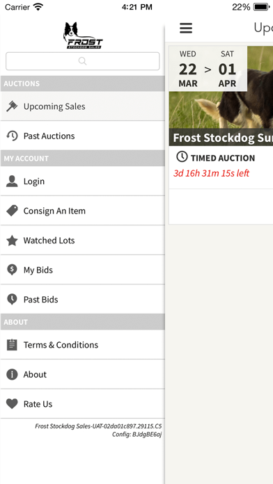 Frost Stockdog Sales Screenshot