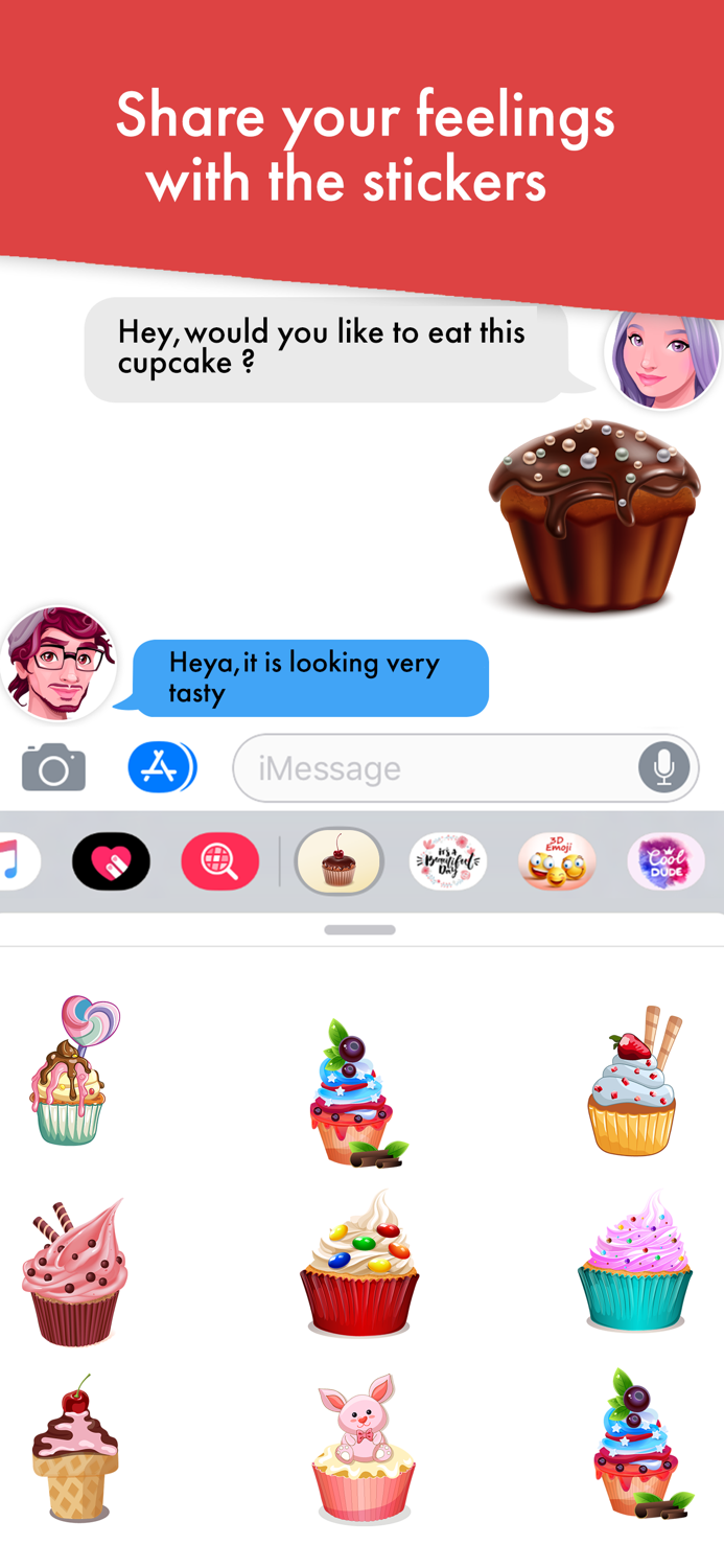 Yummy Cupcake Stickers