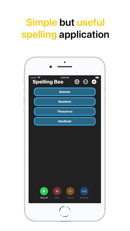 Spelling Bee: Custom words