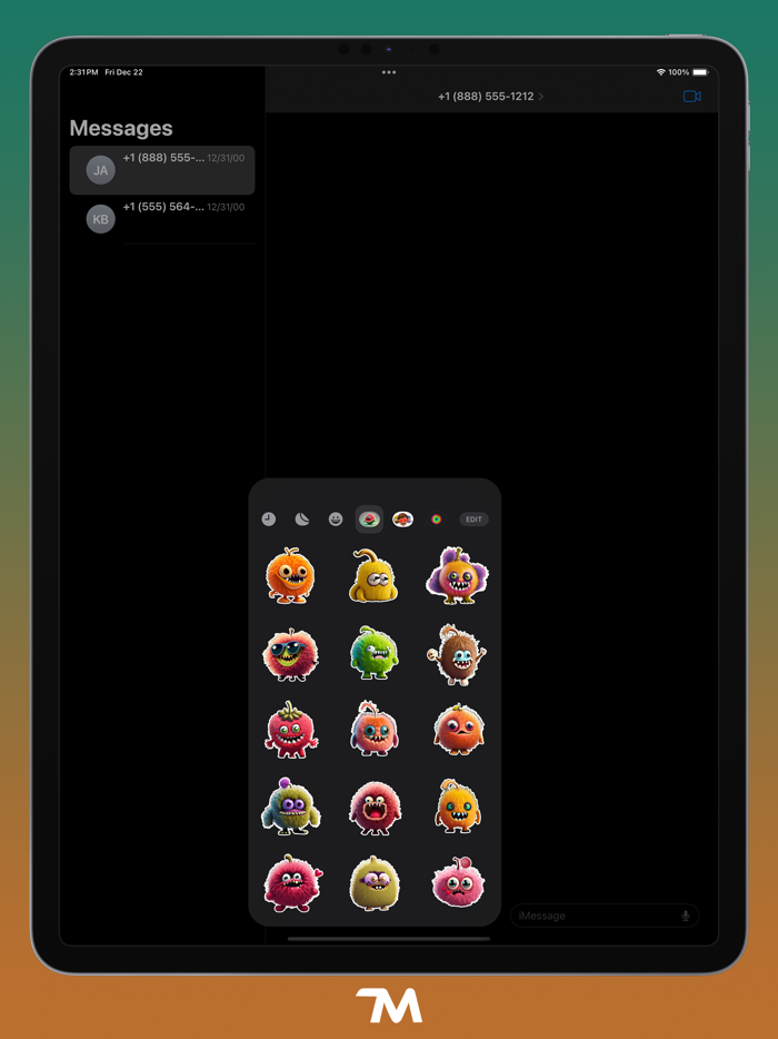 Monster Fruits Stickers