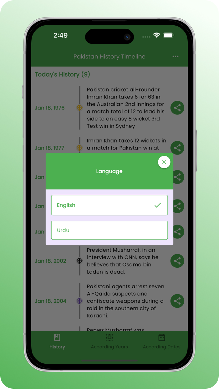 Pakistan History Timeline