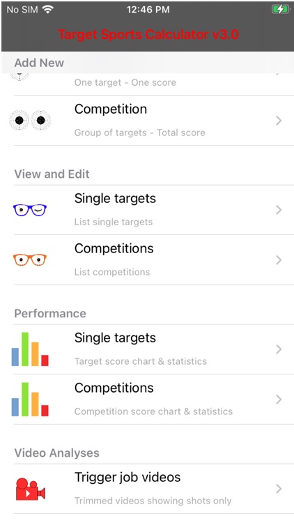 Target Sports Calculator