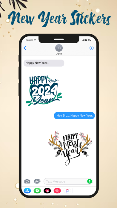 Screenshot #3 pour Happy New Year Sticker Emoji