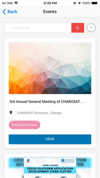 CHARUSAT Alumni Association Screenshot