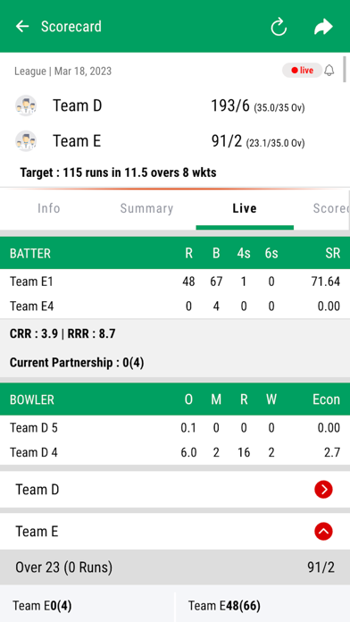 Singapore Cricket Association Screenshot