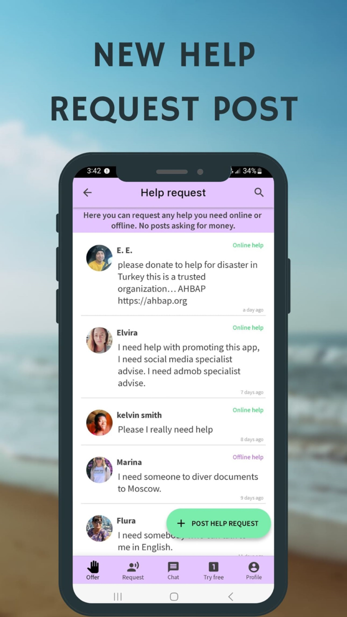 Can help offer accept help