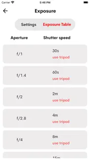 long camera exposure calc... iphone screenshot 4