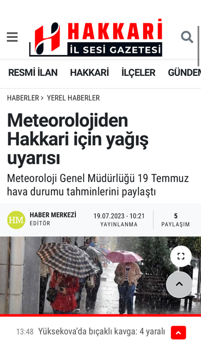 Hakkari İl Sesi Gazetesi Screenshot