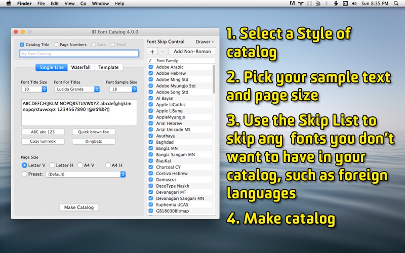Screenshot #2 pour ID Font Catalog