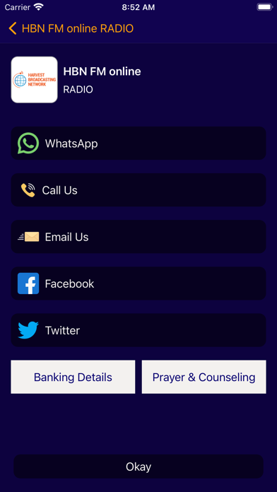 HBN FM online RADIO Screenshot