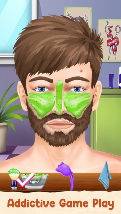 Beard Salon Hair Cutting Game Screenshot