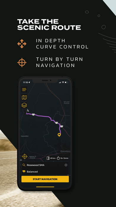 Scenic Motorcycle Navigation Screenshot