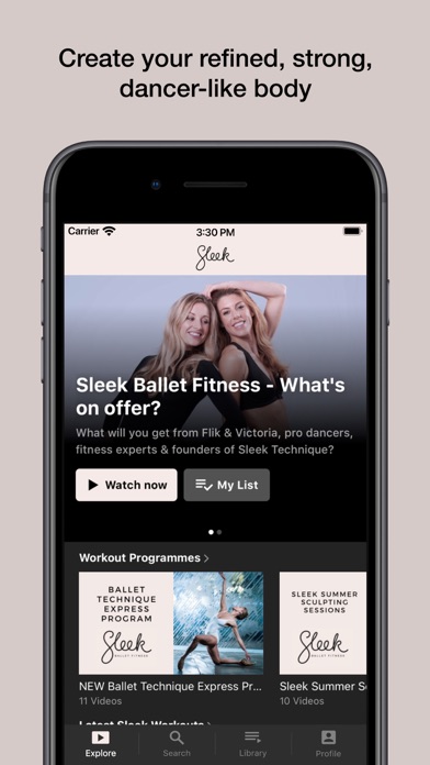Sleek Ballet Fitness Screenshot