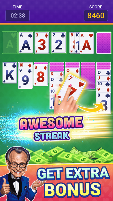 Larry King Solitaire: Win Cash Screenshot