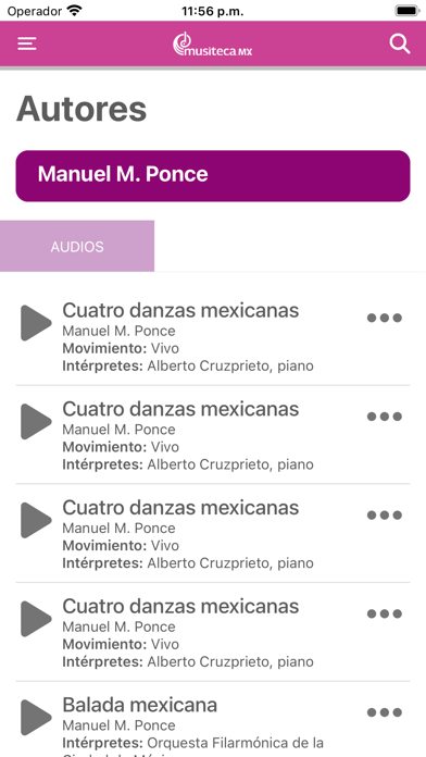 Musiteca app Screenshot