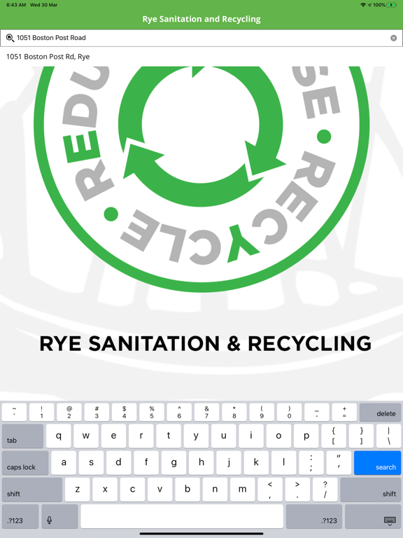Rye Sanitation and Recycling iPad screenshot 2 - Reference app