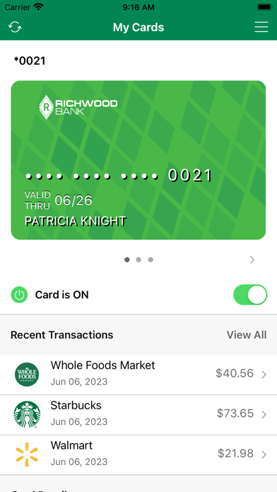 Richwood CardControl 2.0 Screenshot