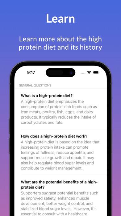High Protein Recipes Screenshot