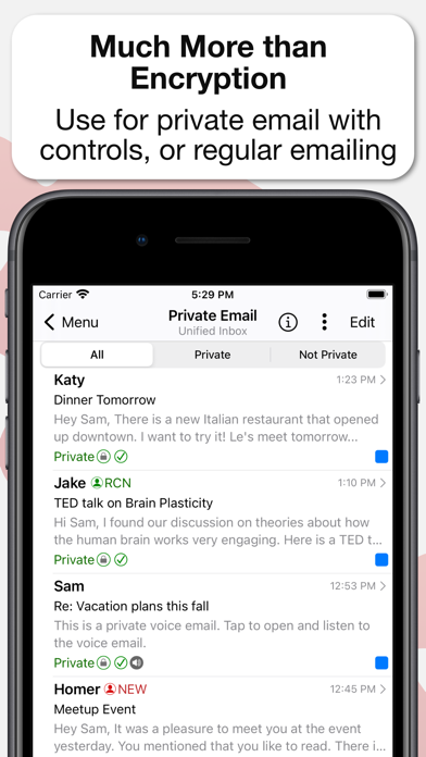 EPRIVO Encrypted Email & Chat Screenshot