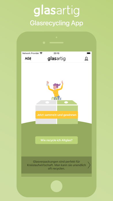 glasartig - Glas Recycling Screenshot