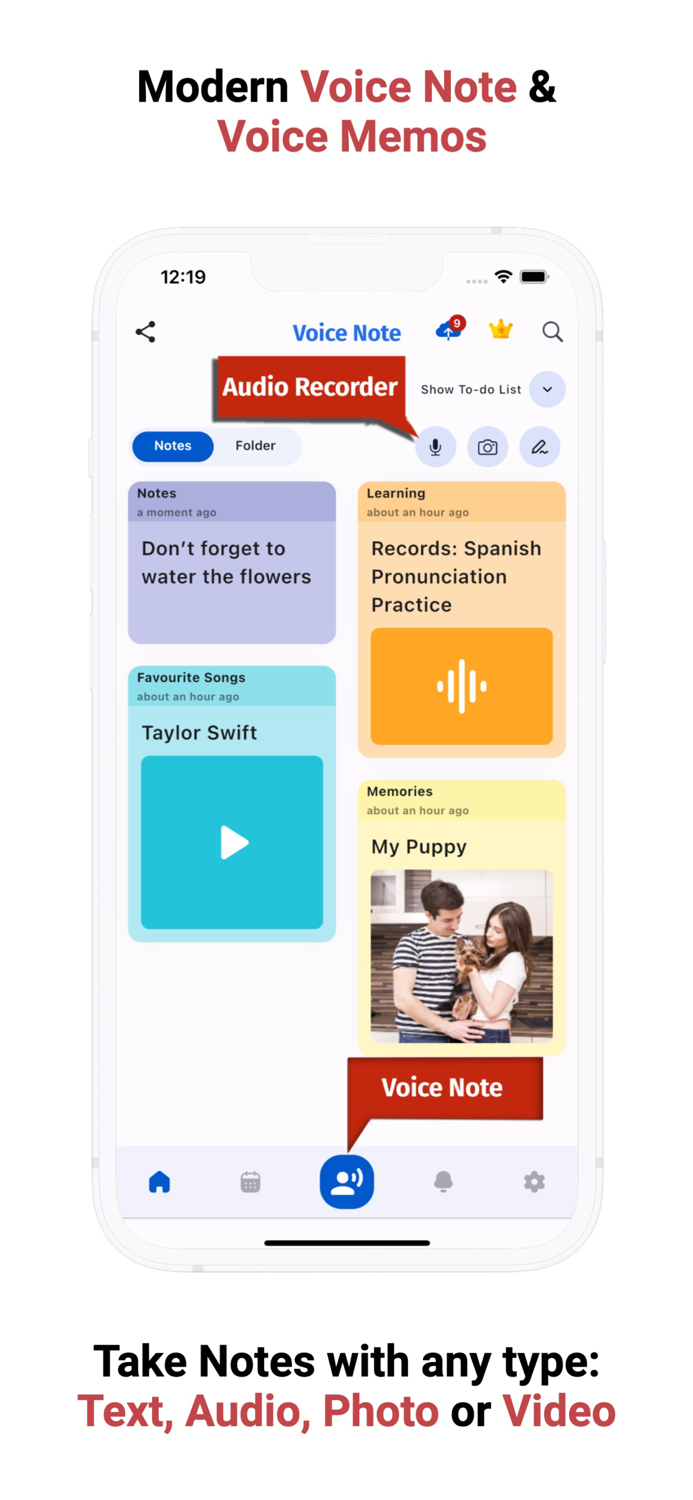 Voice Notes  Memos Notepad 