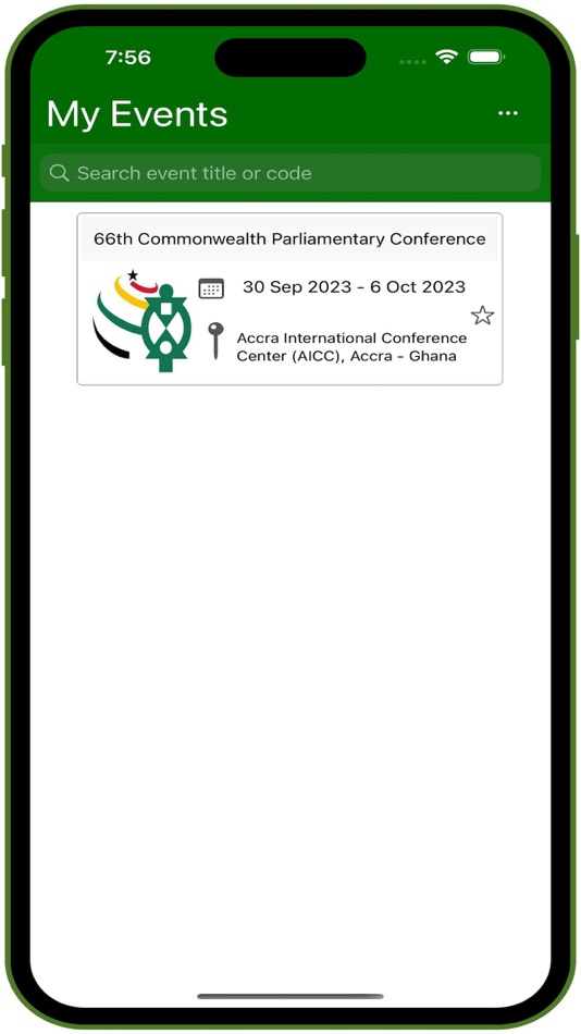 #1. PoG Events (iOS) Podle: Parliament of Ghana